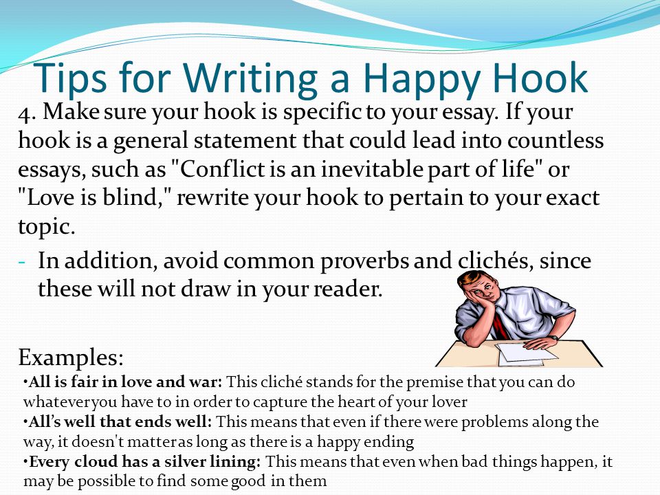 What does hook mean in an essay?